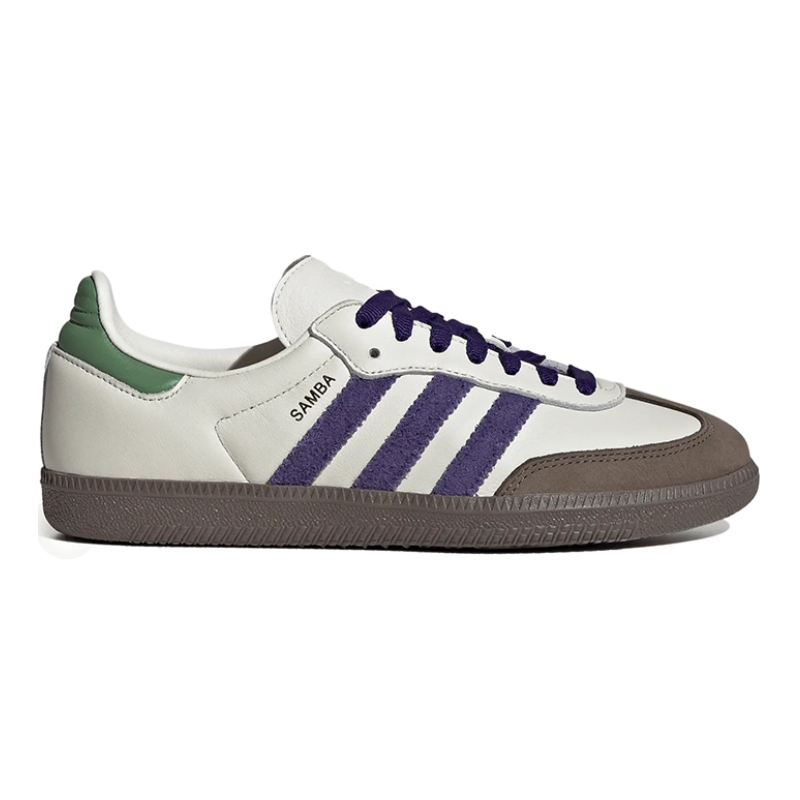 23162-2025-02-13T154459.497.png Adidas Samba OG – Off White Core Purple Green Brown - Image 1