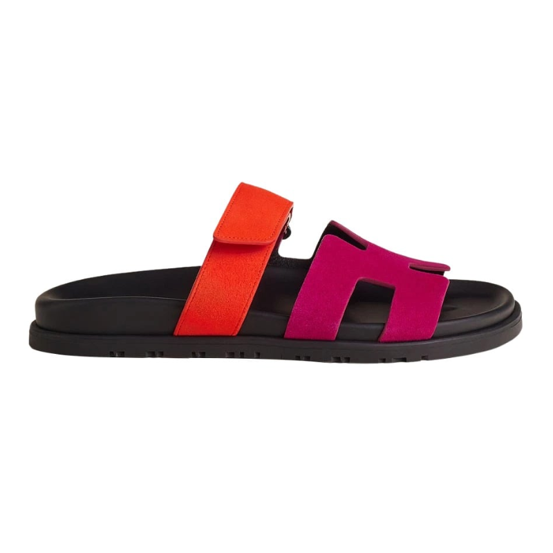 Untitled-design-2025-03-02T151733.971.png Hermes Chypre Sandal Rose Chapas / Orange Synthétique - Image 1